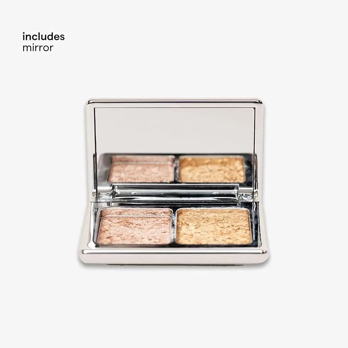 SARELLY Mini 2-Tone Eyeshadow Palette | Glitter Eyeshadow | Highly Pigmented | Easy Finger Blend | Travel Size
