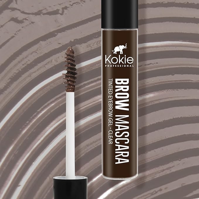 Kokie Cosmetics Brow Mascara, Dark Brown, 0.13 Ounce