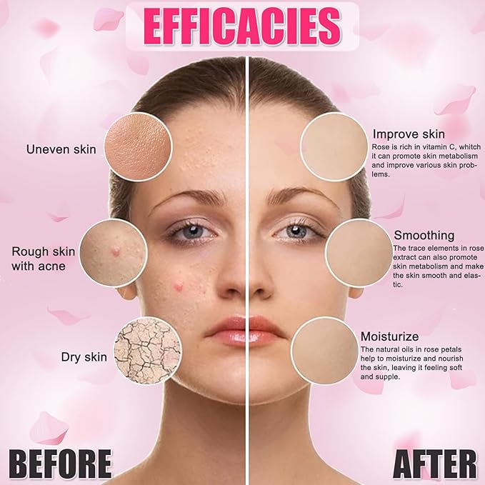 YMEYFAN Jelly Mask for Facial Professional - Bulgarian Rose Smooth Face Mask Skin Care, Hydrated Nourished Jelly Mask Powder, Gel Peel Off Mask for DIY Spa Salon, 17.6Fl Oz