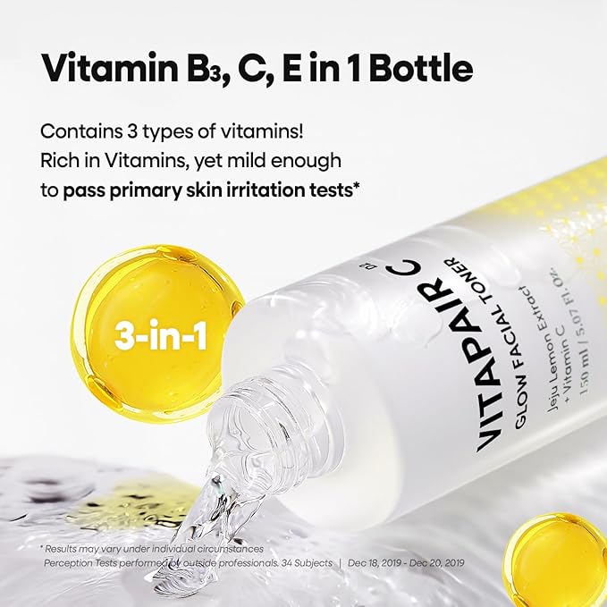 Nature Republic Vitapair C Glow Facial Toner | Hydrating Vitamin Toner with Niacinamide, for Radiance & Even Skin Tone, Non-Greasy, Korean Skincare, 150ml / 5.07 fl oz