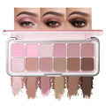 Erinde 12 Colors Eyeshadow Palette, Lavender Pink Neutrals & Nude Eye Shadow Makeup, Matte Shimmer Finishes, Long Lasting Ultra-Blendable Waterproof Eyeshadow Powder for Daily & Party, 07