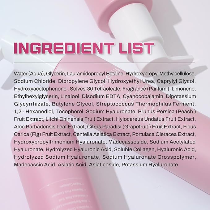 Hydrating Pink Aloe Gel Cleanser, Low pH Daily Face Wash with Probiotic Ferment & Hyaluronic Acid to Nourish Skin, Non-Stripping Foaming Korean Cleanser, 5.07 fl oz