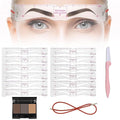 Instabrow Stencil Kit with Headband, Instabrow Stencil Kit, Insta Brow Stencil Kit, Instabrow Stencil Kit 12 Pack with Headband, with Eyebrow Powder Kit (1 Set + Eyebrow Powder 02)