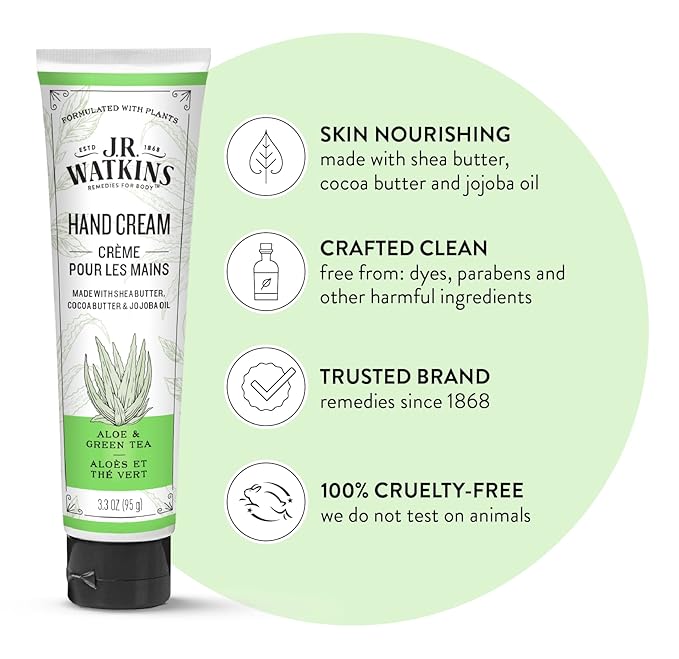 Jr Watkins, Aloe Green Tea Shea Body Cream, 3.3 Ounce