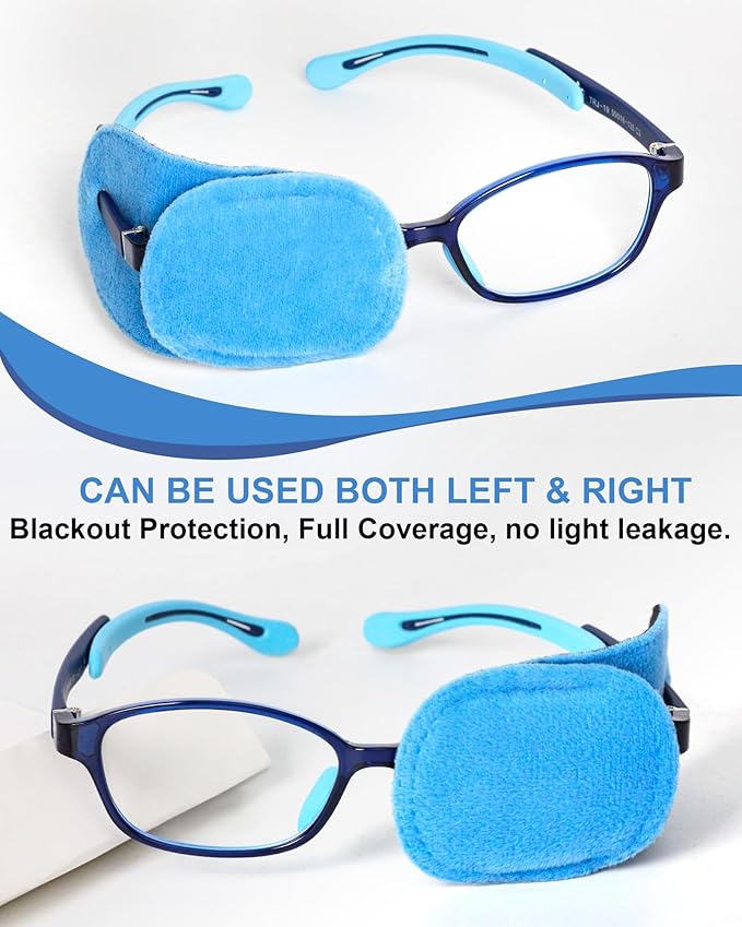 Eye Patches for Adults Kids Eye Patch for Glasses Treat Lazy Eye Amblyopia Strabismus for Left or Right Eyes