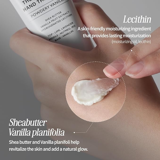 VIDIVICI Cashmere Hand Treatment, Korean Perfume Hand Cream, Deep Hydration with Shea Butter, Lightweight Fast-Absorbing Formula, Floral Musk Scent, 1.75 fl.oz