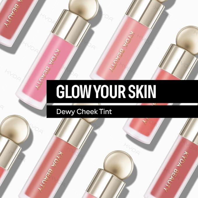 KYDA Liquid Blush, Matte Tinted for Cheeks, Lasting Dewy Cheek, Soft Creamy Blush, Blendable Lightweight, Buildable Matte Coverage, Dusty Lavender