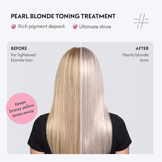 FOUR REASONS Color Mask, Pearl Blonde (27 Colors) – Hair Gloss & Color Depositing Conditioner – Semi Permanent Hair Toner for Color-Treated Hair Color For Women – Vegan & Cruelty-Free – 6.76 fl oz