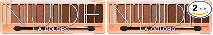 L.A. COLORS Color Vibe Eyeshadow, CES787 Nude CES787TAG (Pack of 2)