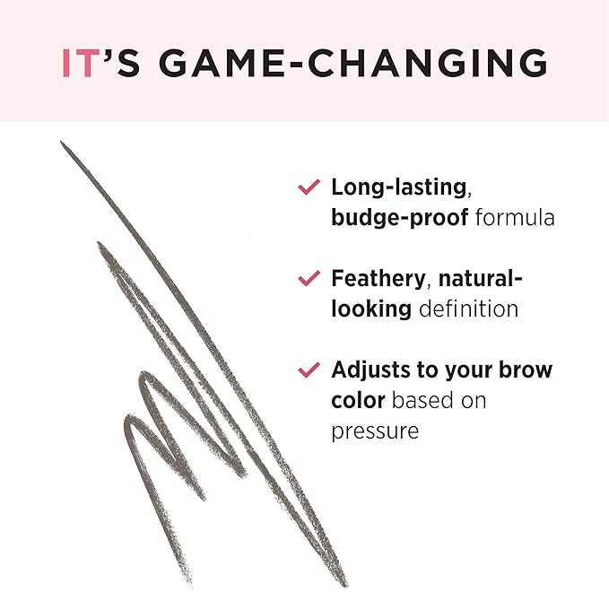 IT Cosmetics Brow Power Micro, Universal Taupe - Universal Eyebrow Pencil - Mimics the Look of Real Hair - Budge-Proof Formula - Built-in Spoolie - 0.017 oz (Pack of 2)