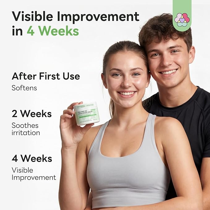 SAVILAND Antifungal Cream 120g Extra Strength: Max 25% Undecylenic Acid Fungal Cream for Skin Athletes Foot Jock Itch Ringworm Foot Fungus Treatment Natural Skin Relief with Tea Tree & Oregano Oil