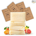 Mary Case Citrus Variety Bar Soap Set of 4 | Orange, Mandarin, Grapefruit & Lemon Natural Soaps | Vegan Bath Soap for Men & Women | Energizing, Brightening & Revitalizing Skin