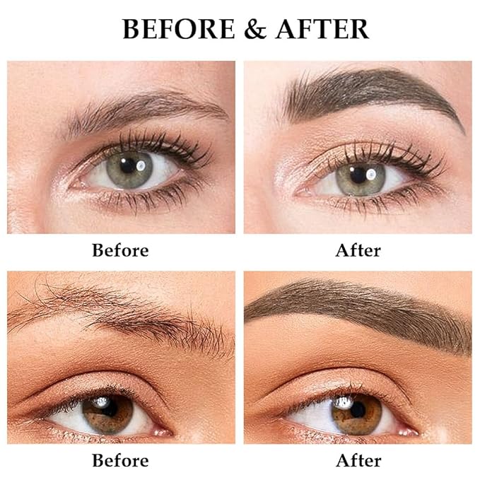 Tinted Thickening Brow Mascara,Brow Glue Eyebrow Gel, Waterproof, Transfer-proof, Brush to Fill in Eyebrows and Cover Gray Hairs - Cruelty Free (2pcs 02 Cool Blonde &05 Cool Ash Brown)