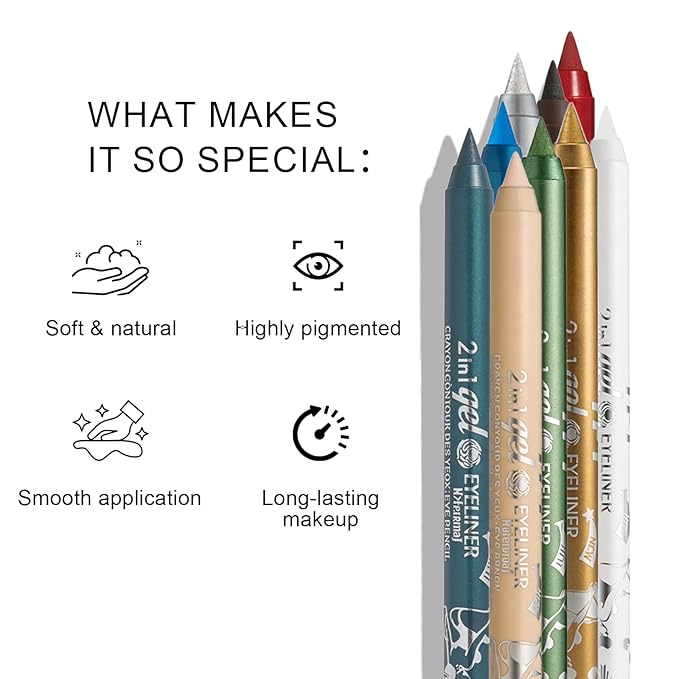 Deep Brown Coffee Eyeliner Pencil,Smudge-proof Waterproof Long Lasting Eye Liner, High-Pigmented Smooth Creamy Formula for Mature Women, Eyes Makeup Pen Includes Sharpener-#6Deep Brown Coffee