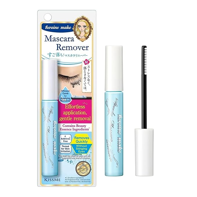 Heroine Make by KissMe Speedy Mascara Remover, Gentle Eye Makeup Remover for Waterproof Mascara, Fast-Acting & Non-Irritating Cleanser, Removes Stubborn Eye Makeup, 0.22 fl Oz