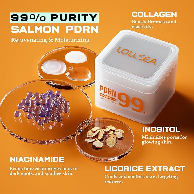 PDRN Collagen Gel Toner Pads for Pore Minimizing, Wrinkle Firming, Uneven Tone, Dark Spots, Niacinamide Salmon DNA Facial Pad for Barrier Repair, Soothe, Hydrating, Glow Make-up (80 Pads)