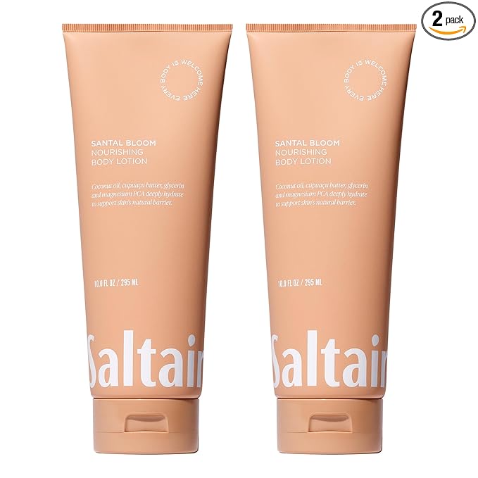 Saltair Body Lotion - 2 Pack Moisturizing Lotion For Dry Skin. Santal Bloom Scented Hydrating Body Cream with Nourishing Moisturizer Formula. Skin Care for Women and Men. 2x 10oz Tubes