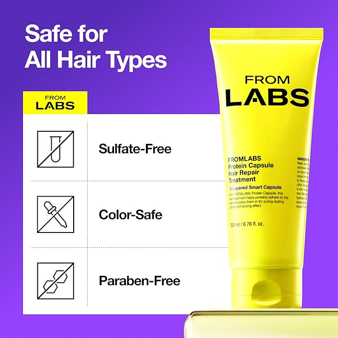 FROMLABS The Ultimate Glass Hair Set – Protein Capsule Hair Repair Treatment + Intensive Keratin Booster Powder + Protein Capsule Leave‑In Treatment Spray + Protein Capsule Hair Repair Shampoo