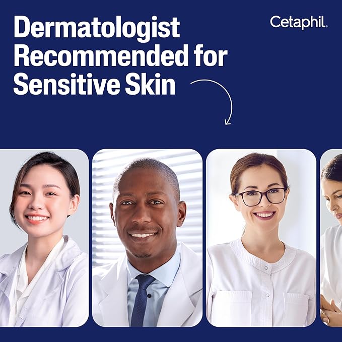Cetaphil Oil Free Gentle Foaming Cleanser For Dry to Normal, Sensitive Skin, Made with Glycerin and Vitamins B5 and E, Dermatologist Tested, Hypoallergenic, Soap Free, Fragrance Free, 8oz