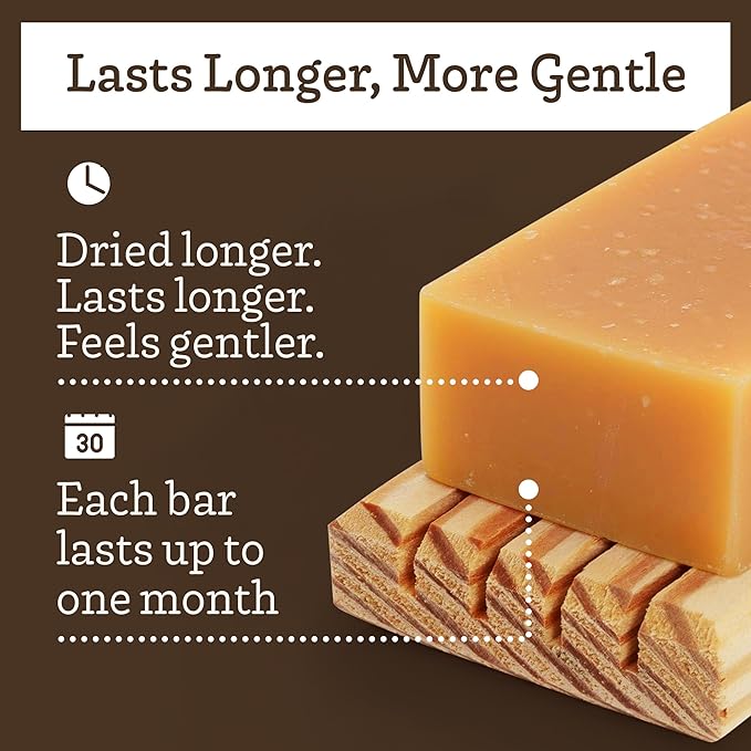Southern Natural Goat Milk Soap Bar (Lemongrass 3 Pack) For Dry Sensitive Skin. Natural, Handmade Soap For Men, Women, Kids & Baby. Use On Face & Body
