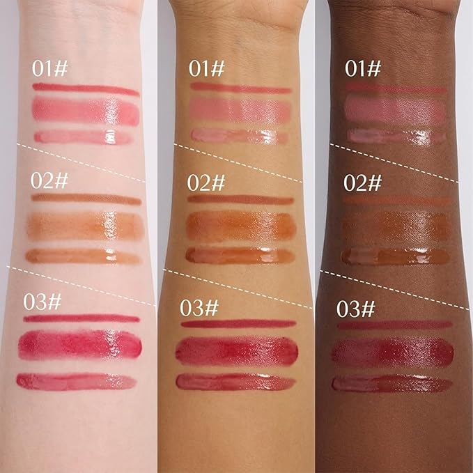 Erinde 3PCS Lip Combo Set, Nude Lip Kits with Lip Liner, Hydrating Balm Lipstick & Plumping Glossy Gloss, Long-Lasting, Lightweight, Non-Sticky, Juicy Lip Contour Trio Set for Women, 02 Caramel Brown