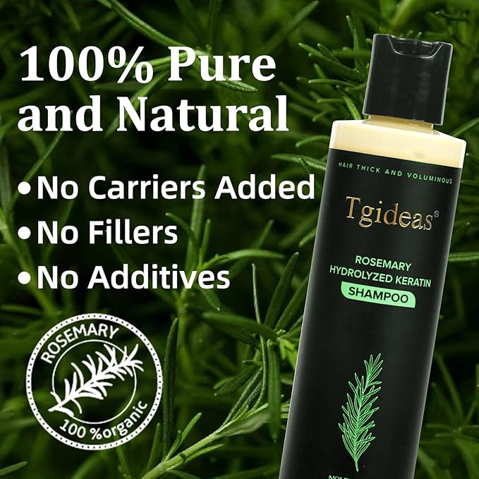 Tgideas Rosemary Biotin Shampoo - Volumizing, Sulfate-Free, for Thinning, Dry, Damaged Hair, Vegan, Color-Safe, 14.8 fl oz