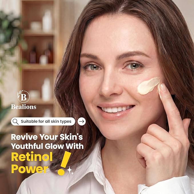Retinol Cream for Face Anti Aging: Wrinkle Cream for Face Neck with Collagen Hyaluronic Acid - Night Moisturizer for Men Women - Facial Skin Care Gift for Women Wife Mother