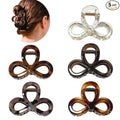 3.3 Inch Hair Claw Clips, Unbreakable Glossy Bow Claw Clip for Women's Thin & Medium Thick Fine Hair, 5 Pack