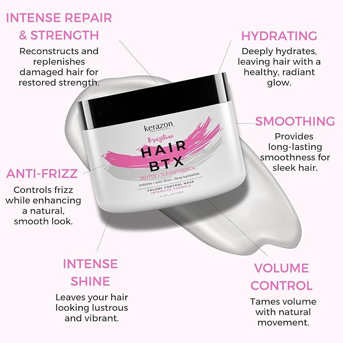 KERAZON Brazilian Hair BTX Intensive Repair and Thermal & Heat Hair Primer Protectant SET