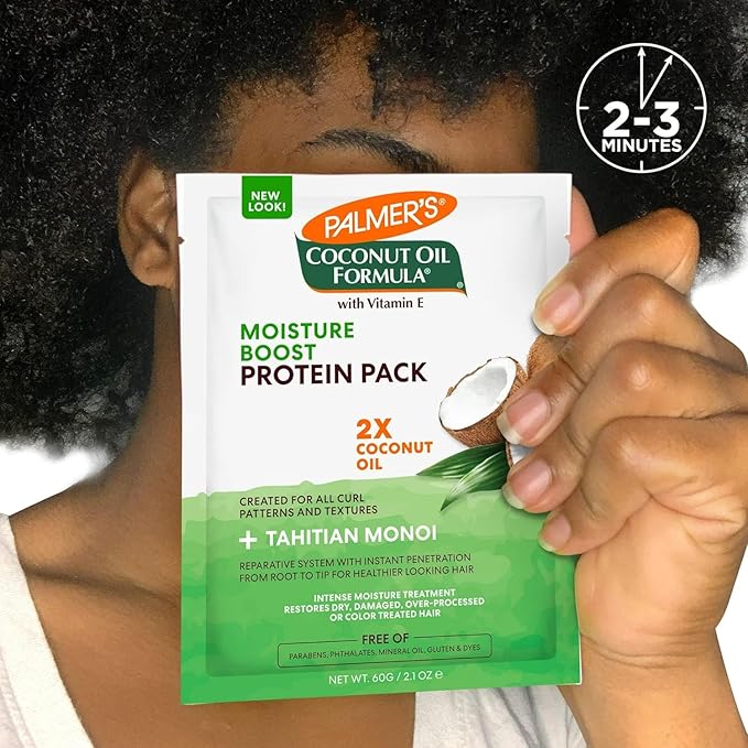Palmers Coconut Oil Formula Deep Conditioning Protein Pack, 2.1 Oz (Pack of 4)
