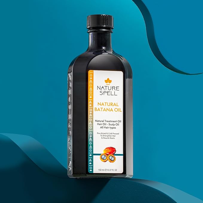 Nature Spell Batana Oil for Hair Growth, Pre-Diluted Scalp Oil, Strengthens and Repairs Damaged Strands, Nourishes and Hydrates Split Ends, Adds Shine, For All Hair Types, Vegan, 5.07 Fl Oz