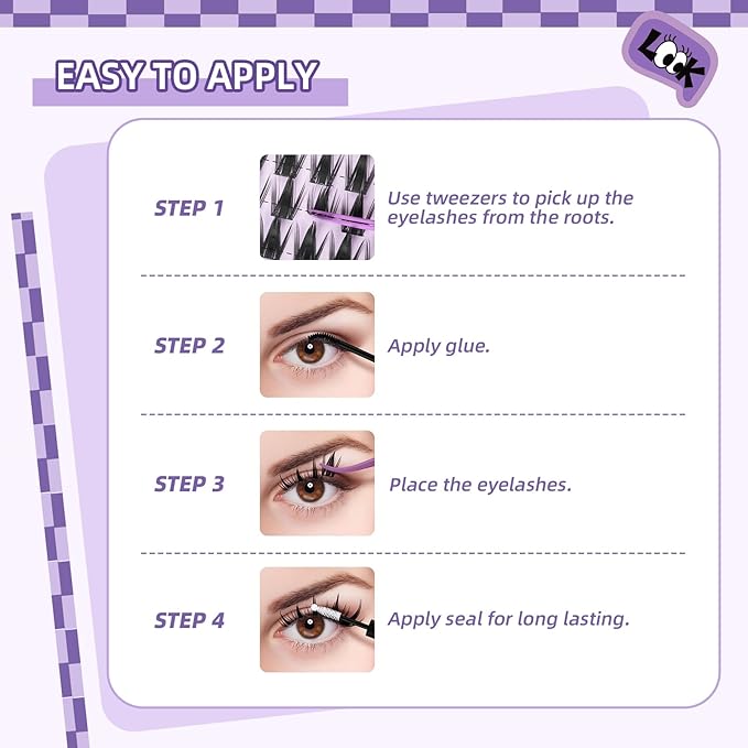 B&Q Manga Lash Clusters Kit Anime Lashes 10-18mm Mixed 120pcs Eyelash Extension Kit Thick Curly Manga Style Feature Spike Eyelash Clusters Perfect Choice for Beginners at Home(KIT-Anime 03)