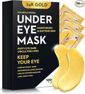 200Pcs/100 Pair Under Eye Patches Gold for Dark Circles, Puffy Eyes, and Wrinkles, 24K Gold Eye Mask for Face, Eye Cream for Men and Women