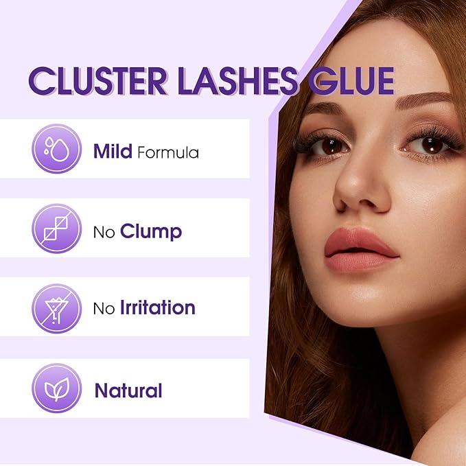Cluster Lash Glue Black 2-3s Fast Drying,Long Lasting Strong Hold,Waterproof,DIY Individual lash Extension-glue by Wendy Lashes（5ML）