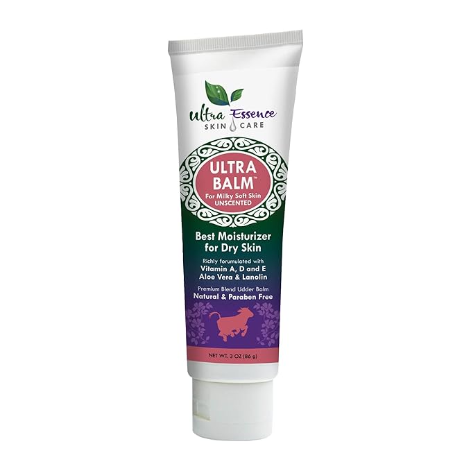 Daily Moisturizer For Dry Itchy Skin, Psoriasis & Eczema Relief That Contains Lanolin, Vitamins A, D & E, Aloe Vera, To Moisturize Face, Body, Dry Hands & Cracked Heels by Ultra Balm (Unscented)