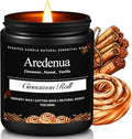 Cinnamon Roll Candle – Warm Holiday Cinnamon Aroma - Cozy Christmas Seasonal Candles Gift, Hand-Poured Soy Candles for Christmas Home Décor & Cozy Winter Gifting