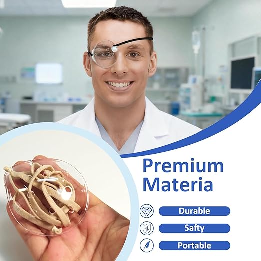 AMZVIO 2Pcs Eye Shield after Cataract Surgery,Clear Eye Protector with Adjustable Strap,Medical Eye Patch for Adults and Kids, Plastic Hard Protection Cover for Sleeping (Beige)
