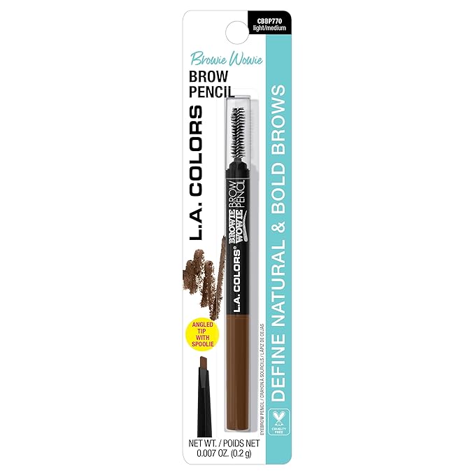 L.A. COLORS Browie Wowie Brow Pencil, Light Medium - Carded CBBP770