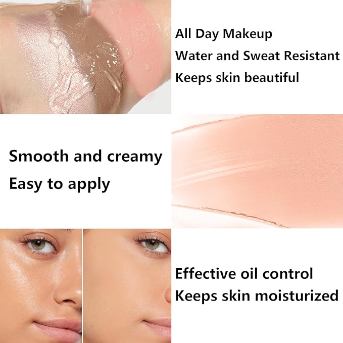3Pcs Cream Contour Stick Makeup Kit, Shades with Highlighter, Blush and Bronzer Contour Stick for Sculpt the Cheeks, Long Lasting, Waterproof, Matte & Dewy Finish (G)