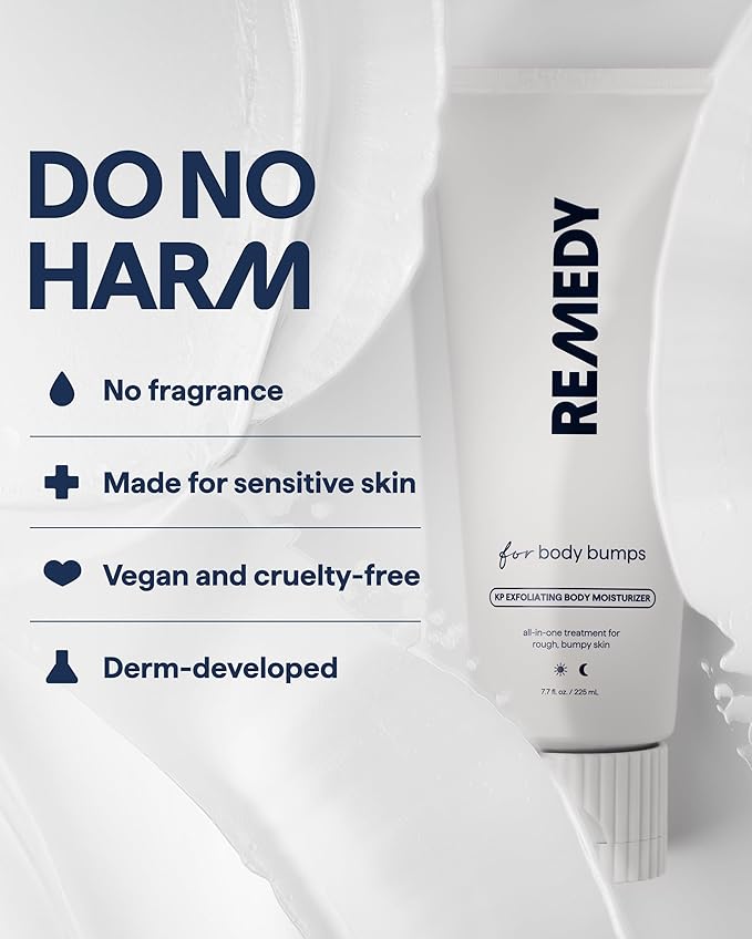 Remedy KP Body Moisturizer | Keratosis Pilaris and Chicken Skin Treatment with Retinol, Urea, Lactic Acid and Ceramides | Exfoliating and Moisturizing Lotion | By Dermatologist Dr. Shah, 7.7 fl oz