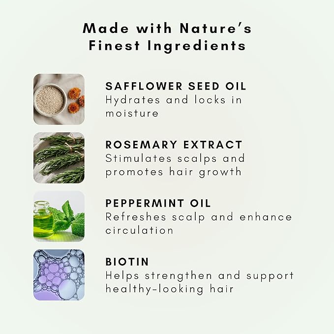 OLIVIA CARE Rosemary Oil for Hair Growth - Rosemary Oil & Mint Oil with Biotin, Fortifying Scalp and Hair Treatment to Aid Hair Growth, Made in USA.