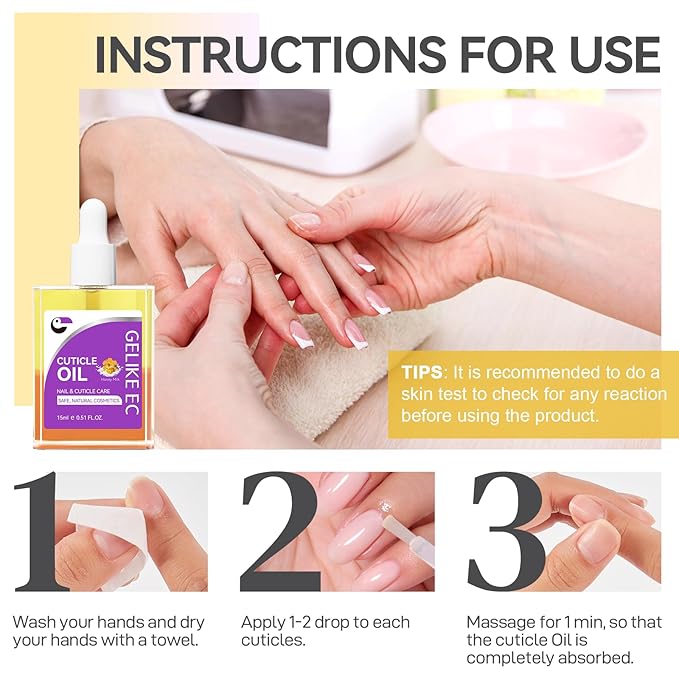 gelike ec Nail Cuticle Oil - Honey Milk Scent Dual Color Nail Moisturizing With Natural Jojoba Vitamin B & E for Nail Bed ＆ Damaged Nails Repair Treatment - Cuticle Cream for Nail Growth and Strength