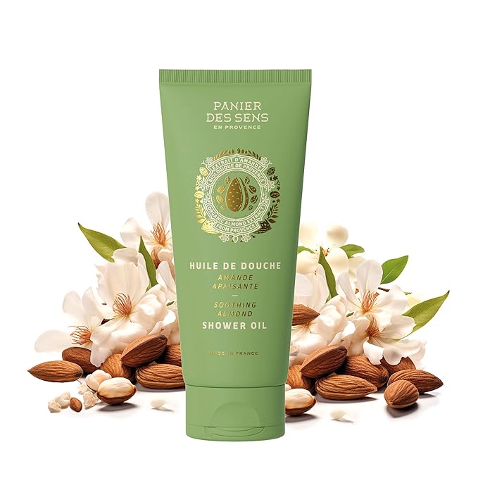 Panier des Sens - Sweet Almond Moisturizing Body Wash for Women & Men - Gentle Shower Gel - 96% Natural - Normal, Sensitive Skin - Body Care Made in France, SLS Free, Vegan - 6.8 floz