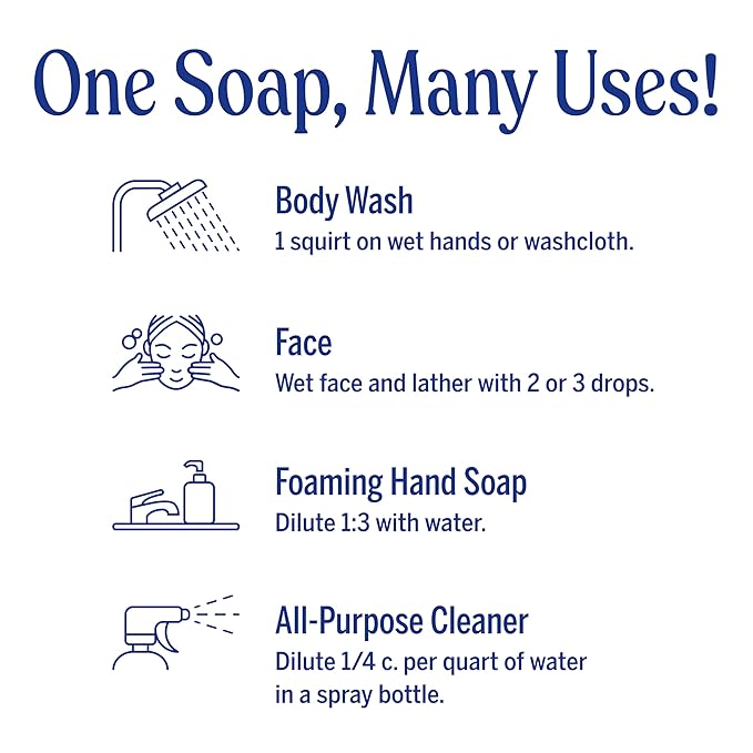 Dr. Bronner's Pure-Castile Magic Soap Liquid (Tea Tree, 16 Ounce, 2-Pack)-Made with Regenerative Organic Certified Oils, 18-in1 Uses: Face, Hair, Hand & Body Soap, Laundry- Concentrated, Vegan