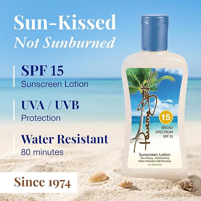 Panama Jack Sunscreen Lotion SPF 15, 6 Fl Oz