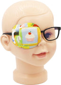 Astropic 3D Cotton & Silk Eye Patch for Kids | Boys Girls Eye Patch for Glasses | Medical Eyepatch for Children with Lazy Eye (Cream Cake, Right Eye)