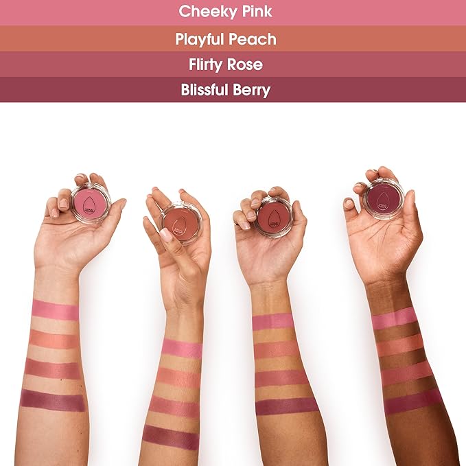 Beautyblender Bounce Liquid Whip Cream Blush, Dewy Glow, Long-Lasting, Buildable Color, Vegan with Hyaluronic Acid & Vitamin C, Flirty Rose