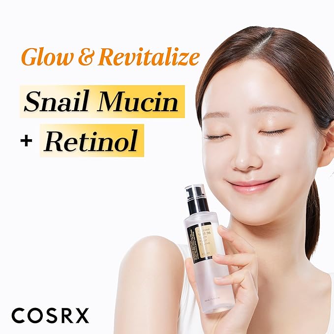 COSRX Snail 96% Mucin Power Essence 2ea & Retinol 0.1% Cream Mini Sample 1ea, Glass Skin Starter Set, Amazon Exclusive, Daily Hydrating & Firming Korean Skin Care Kit, Gift Set