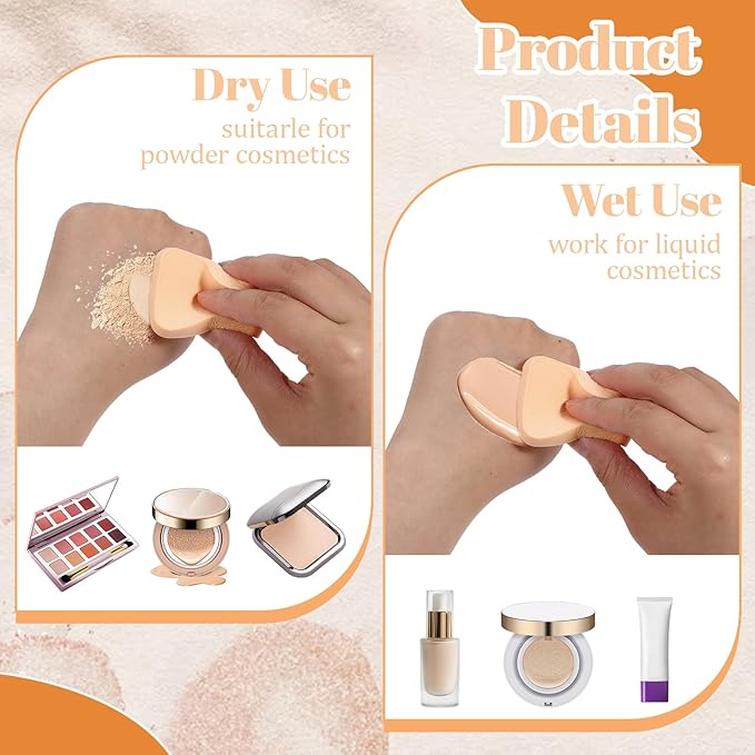 25 Pcs Makeup Sponge Square Make Up Face Soft Sponge Makeup Applicator Sponge Lady Makeup Foundation Puff for Dry and Wet