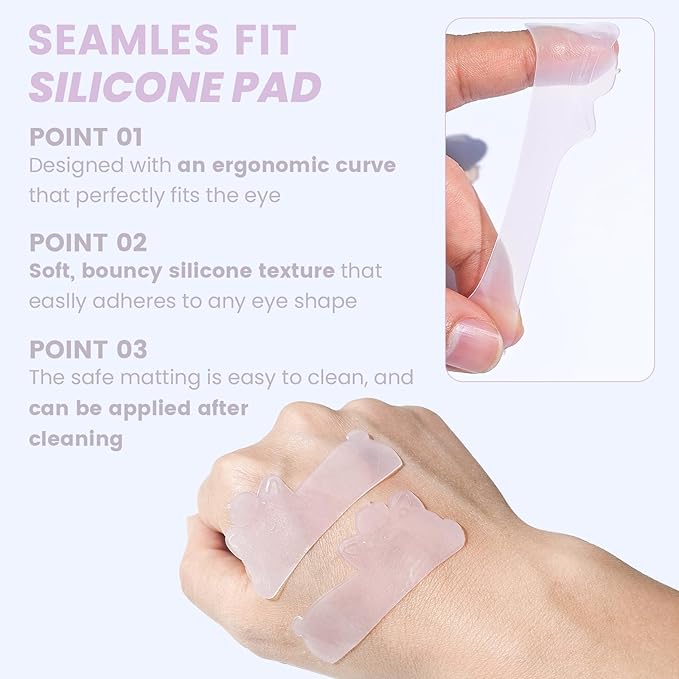 PERMANIA Lash Lift Pads Softening, 2Pcs Professional Korean Lash Lift Ultra Thin Eyebrow Covering Film (Pink)